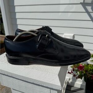 EUC Men's Crosby Square Black Leather Monk Strap Shoes 11